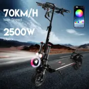 Foldable 2500W Electric Scooter 70KM/H 70KM Range 11" Tyre Adult Off Road E-Bike