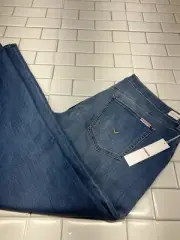 Men’s Hudson Jeans Blake Slim Straight Zip Fly Blue Jeans Size 40x32