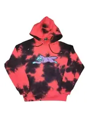 Billionaire Boys Club ICE CREAM CRUMB Hoodie BBC mens L Red black tye die dog lo