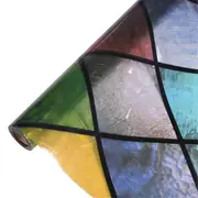 Privacy Window Film, Stained Glass Rainbow Window , Glue Free 3D Decorative Window Stickers for Hom Multicolor