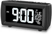 Newest AMIR Alarm Clock Radio for Bedroom, Bedside Digital FM Radio with Large LED Display, 7 Font Colors, Dual Alarm, Snooze, Adjustable Brightness & Volume, Suitable for Bedside, Living Room