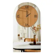 Modern Decorative Long Oblong Wall Clock with Silver Mirror and Roman Numeral...