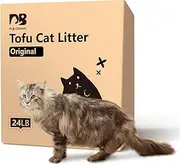 Cat Litter 24LB/4 Packs Dust-Free Clumping Tofu Cat Litter Quickly Absorb Cat Odors Cat Toilet Can Flush Into The Toilet Pure Natural cat tofu Litter (Original Flavor)