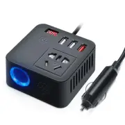 1x Car Inverter QC3.0 USB Socket Charger Touch Switch DC 12V/24V to AC 110V/220V