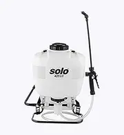 SOLO Manual Piston Backpack Sprayer, White Black (SU425LC)