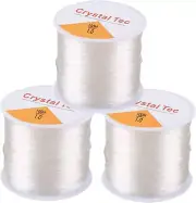 1Mm Elastic Stretch Thread for Bracelets, 3 Rolls Elastic Bead Cord, Stretchy