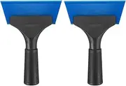HARFINGTON 2pcs Squeegee 5 Inch Long Auto Water Blade Shower Squeegee with Non-Slip Handle for Car Windshield Window Cleaner Glass Door, Blue