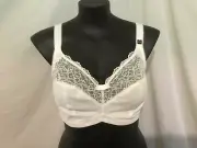 AUTOGRAPH WHITE ELOISE "NO WIRE" SOFT CUP LACE BRA SZ 20E-ALL NEW REDUCED $