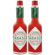 2x Tabasco 60ml Red Pepper Hot/Chilli/Spicy Sauce Kitchen/Pantry Food Condiment