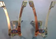 ICS Double-Loop Large Road / MTB Toe Clips NEW / NOS Vintage- Steel- Mint++