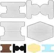 4 Pieces Tab Die Cut Metal Bookmark Cutting Dies Carbon Steel Card DIY Crafts Metal Embossing Stencils for Scrapbooking DIY Crafts Paper Cards Making Art Decoration Supplies