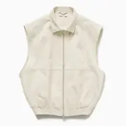 [1989 STUDIO] Light Cream Gabardine Zip Up Vest 42 IT Beige
