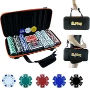Pureplay 11.5 Gram Poker Chip Set - 300 PCS Casino Poker Chips with High-Strength Oxford Cloth Handbag for Texas Holdem Blackjack Gambling