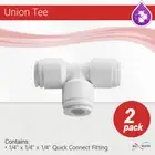 Union Tee 1/4" Fitting Connection Reverse Osmosis Water Filter T connector Qty 2