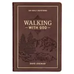 DEVOTIONAL WALKING WITH GOD LARGE PRINT FAUX LEATHER