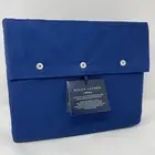 Ralph Lauren QUEEN ORGANIC Cotton Percale Fitted Sheet ONLY Harbor Blue