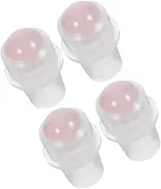 HAKIDZEL 4Pcs Replacement Stainless Steel Roller Balls for Essential Oil Bottles Compatible with Neck Diffuser Rollers Pink Gemstone Inserts for Uniform Oil Application