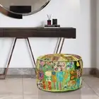 Patchwork Ottoman Pouf Handmade Vintage Traditional Pouffe Khambadiya Bean Bag
