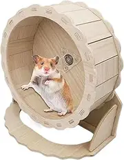 Dwarf Hamster Wheel - Wheel for Hamster | Quiet Wooden Enrichment Toys Small Pet Habitat Climbing Activities for Running Exercise Play Area Setup Meeting Chewing Needs