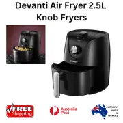 Devanti Air Fryer 2.5L Knob Fryers Snacks Healthier Food Cook