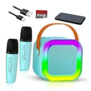 Mini Karaoke Machine for Kids 1200 mAh - Portable Singing Toys with Two Blue