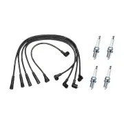 Bosch Ignition Leads + 4 x Denso TT Spark Plugs for Nissan Stanza A10 PA10 1.6