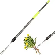 KLDOLLAR Weed Puller Tool, 48" Long Handle Weeder Puller Tool with Soft Foam Grip, Upgrade V-Shaped Forks Weed Remover Tool for Easy Weed Removal & Deeper Root Digging Gardening Hand Tools