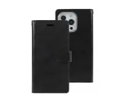 iPhone 13 Pro Max Compatible Case Cover With Double Flip Wallet - Black