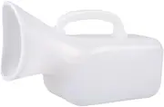 Eigell Woman Urinal Urinal Bottle Practical with Handle and Clear Scale Mobile Toilet Pee Funnel for Camping Road Trip Urination, White, 15x7.5x8cm