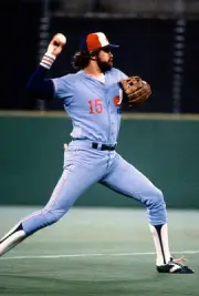 Larry Parrish Montreal Expos in action v the Philadelphia Phillie- 1974 Photo