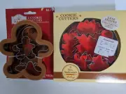 New Cookie cutters, 5" & 2" Gingerbread man, plus 7 various leaf shapes