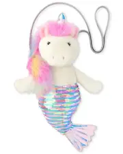 The Childrens Place Girls Mermaidcorn Flip Sequin Plush Bag