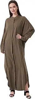 [zhxinashu] Prayer Abaya for Women Muslim Dresses Button Prayer Dress Long Sleeve Kaftan