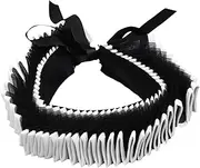 Kids Adjustable Clown Collar - Renaissance & Medieval Collar Washable Elizabethan Ruff Necklace