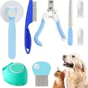 Cat Grooming Kit,Cat Grooming Supplies - Professional Cutter Trimmer With Shedding Comb For Home Use, Portable Indoor Spa Bathing Tools