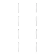 8PK A.FRESCO Mild Steel Uncoated Double Ring Plant Support Display Stake 90cm