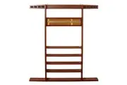 Walnut Pool Snooker Billiard Cue Stick Rack Holder Unit For 8 Cues, Balls, Triangle, Snooker Scoreboard