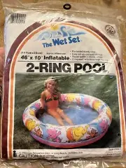 Intex The Wet Set Summer Fun Inflatable Pool 46” Vintage 1983 #59411 New In Pkg