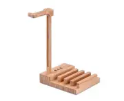 H06 Bamboo Charging Station for Multiple Devices Charging Dock Watch Earbud Stand USB Charger Station for Smartphone and Tablet
