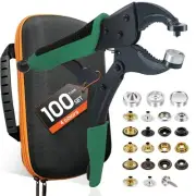 Heavy Duty Snap Fastener Tool kit, Punching Function, Snap Button Tool with A...