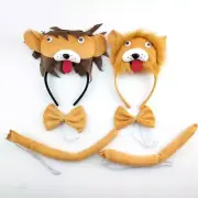 Plush Lion Cosplay Set Cartoon Headband Tail Universal Anime Costume Accessory