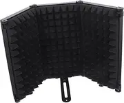 1 Set Microphone Acoustic Cover Filter Microphones Pop Screen Lapel Equipment Headset Echo Clip Boom Mic Windproof Shield Microphone Isolation Shield U-shaped Mic Cover Black Iron Generic
