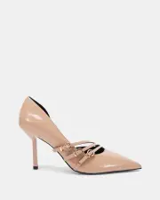 Shelly Shen Moko/Nude Patent Womens Heels 09