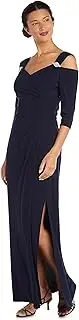 [R&M Richards] Women's Empire Waist Cold Shoulder with Sleeves Petite