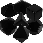 UPKOCH 7Pcs Blank Dice Plastic Multi Sided Writable Dice for DIY Crafts Party Supplies for Educational Games and Family Activities