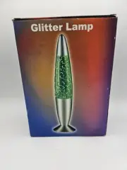 Vintage 2000’s 16" Inch Blue Lava Lamp with Silver Metal Base New
