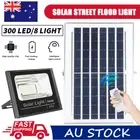 100W 300 LED Solar Street Flood Light +Remote Outdoor Garden Wall Security Lamp