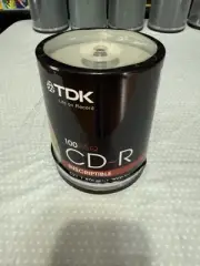 TDK Blank Recordable CD-R 100 Pack 700MB 80Min 52x Speed new but opened 11