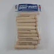 Vintage Wood Clothespins Forster Doll Pins Flat Head 30/pkg New