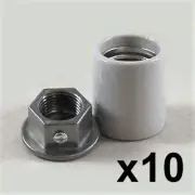 Set of 10 Porcelain 1/2" Light Sockets for Gilbarco Gas Pumps, More (FP104)